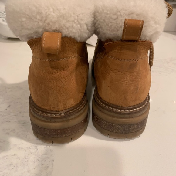M Gemi womens shearling boots size 38 1/2 in tan - Picture 4 of 8